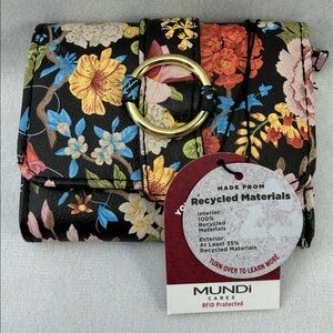 Mundi Brand Womens Anna Indexer Longwood Garden Floral Wallet